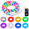 RGB Color Changing Chasing LED Rope Light with Sparkle Effects - 120 Volt - 25 Feet