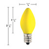 C7 Christmas Light Bulbs - 5 Watt - Ceramic - 25 Pack