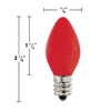 C7 Christmas Light Bulbs - 5 Watt - Ceramic - 25 Pack