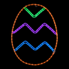 easter egg orange, purple, green, blue led rope lights
