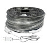 twinkling cool white rope light spool with power cable