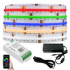 RGB+CCT LED Strip Lights - Bundle/Kit - Color Changing & Tunable/Variable White - 24 Volt - Dotless FCOB - Indoor Use (IP30) - 16.4 Feet
