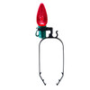 Ridge clip with red C9 bulb installed