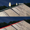 Roof clip profile with rope light and C7 and C9 string light