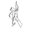 Penguin with scarf LED neon sign with stand
