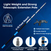 4-12 Foot Telescoping Extension Pole with Utility Hook - Hanger for Christmas Lights