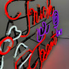 A neon sign glows against a gray background, displaying the phrase “Trick or Treat” in bright orange cursive. White, purple, and pink neon shapes surround the text, including a flower-like design, a spiral resembling a lollipop, and a wrapped candy.
