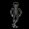 Animated dancing skeleton LED Neon sign. Halloween decoration