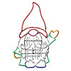 LED Neon Strip Light Waving Gnome Decoration - Lighted Sign - Multi-Color - 36 Inch