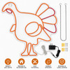 LED rope light turkey lighted sign not lit with plexiglass  frame