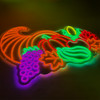 LED Neon Strip Light Cornucopia Thanksgiving Decoration - Lighted Sign - Orange and Red - 31 Inch