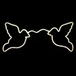 24 inch white rope light doves wedding birds LED sign