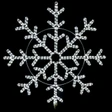38 inch cool white led rope light snowflake sign