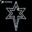 LED Rope Light Bethlehem Star Christmas Decoration with Twinkling Center - Lighted Sign - Cool White - 33 Inch