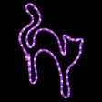 19 inch purple led rope light halloween scaredy cat motif