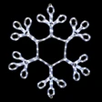 24 inch cool white led rope light snowflake motif v5
