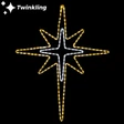 36 inch warm white and cool white led rope light bethlemhem star motif with twinkling center
