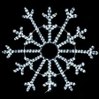 33 inch cool white led rope light snowflake motif