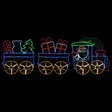 LED Rope Light Santa Train Christmas Decoration - Animated Lighted Sign - Multi-Color - 132 Inch