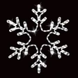 LED Rope Light Snowflake Decoration - Twinkling Lighted Sign - Cool White - 21 Inch