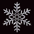 36 inch cool white led rope light snowflake lighted display sign decoration v2