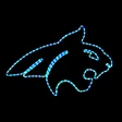 30 inch blue led rope light montana state university bobcat motif