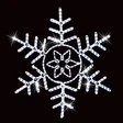 LED Rope Light Snowflake Decoration - Twinkling Lighted Sign - Cool White - 36 Inch