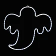 LED Rope Light Halloween Ghost Decoration - Lighted Sign - Cool White - 25 Inch