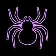 LED Neon Strip Light Halloween Spider Decoration - Lighted Sign - Purple - 24 Inch