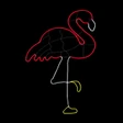 LED Neon Strip Light Standing Flamingo Decoration - Lighted Sign - Pink, Cool White, and Yellow - 48 Inch