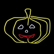 LED Neon Strip Light Halloween Pumpkin Decoration - Lighted Sign - Yellow, Red, and Cool White - 24 Inch