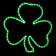 24 inch green led rope light lucky shamrock motif