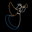 LED Neon Strip Light Angel Blowing Horn Christmas Decoration 28 Inch