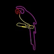 LED Neon Strip Light Parrot Decoration - Lighted Sign - Multi-Color - 21 Inch