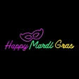 LED Neon Strip Light Happy Mardi Gras Decoration - Lighted Sign - Purple Green and Gold- 35 Inch