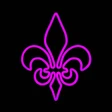 LED Neon Strip Light Fleur De Lis Mardi Gras Decoration - Lighted Sign - Purple - 15 Inch