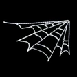 LED Rope Light Halloween Corner Spider Web Decoration - Lighted Sign - Cool White - 23 Inch