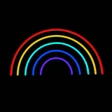 LED Neon Strip Light Rainbow Decoration - Lighted Sign - Multi-Color - 20 Inch