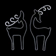 Cool white LED neon strip light deer holiday decoration sign