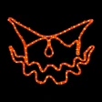 LED Rope Light Halloween Scary Melting Pumpkin Jack-o'-lantern Face Decoration - Lighted Sign - Orange - 20 Inch