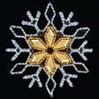 LED Rope Light Snowflake Decoration- Lighted Sign - Cool White and Warm White - 32 Inch