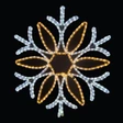 LED Rope Light Snowflake Decoration - Lighted Sign - Cool White and Warm White - 29 Inch