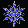 LED Rope Light Snowflake Christmas Decoration - Lighted Sign - Cool White and Blue - 32.5 Inch