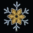 LED Rope Light Snowflake Decoration - Lighted Sign - Cool White and Warm White - 23.5 Inch