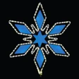 LED Rope Light Snowflake Decoration - Lighted Sign - Cool White and Blue - 27.5 Inch