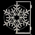 LED Rope Light Snowflake Christmas Decoration - Lighted Sign - Pole Mounted - Cool White - 48 Inch