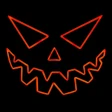 LED Neon Strip Light Halloween Scary Pumpkin Face Decoration - Lighted Sign - Orange - 20 Inch Display