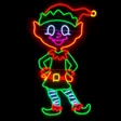 LED Neon Strip Light Girl Elf Christmas Decoration - Lighted Sign - Multi-Color - 36 Inch