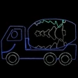 Animated Gif with Concrete Truck and Christmas Tree