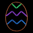 easter egg orange, purple, green, blue led rope lights